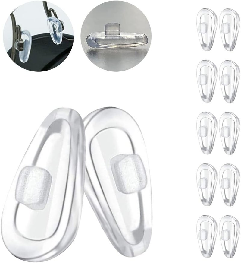 Eazean Replacement Nose Pads for Oakley Eyeglasses/Sunglasses, 5 Pairs Clear Silicone Nose Pieces Guards - Image 1
